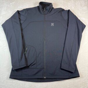 Haglofs Stem Mid Layer Technical Jacket Black Womens Large Full Zip Fleece